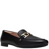 CLARKS WOMENS LEATHER LOAFER - BLACK
